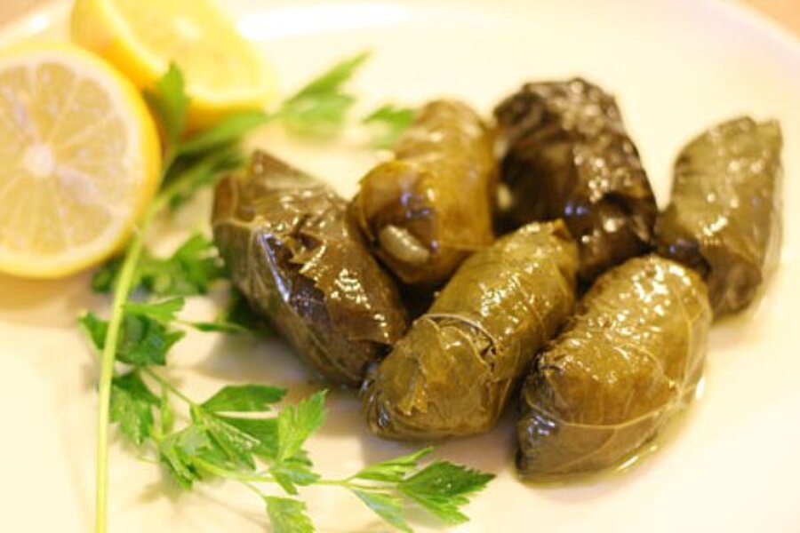 Meatless Monday Stuffed grape leaves